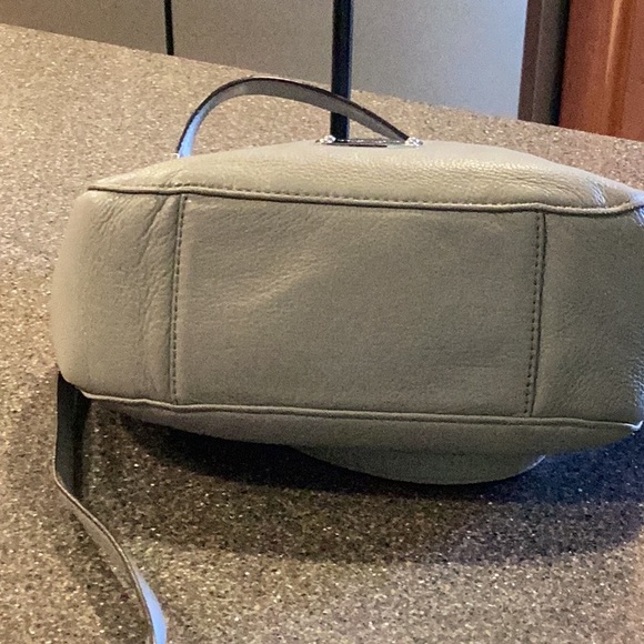 Michael Kors gray two way bag, EUC. Silver hardware. Includes crossbody strap. - Picture 5 of 13